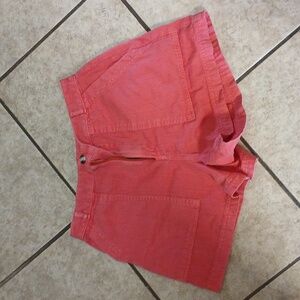 Red carpenter shorts